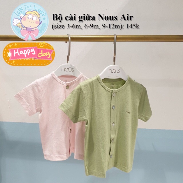 Bộ cài thẳng cộc nous 3-6-9-12M