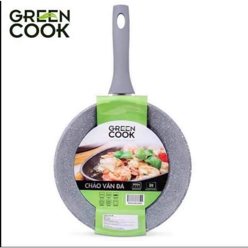 Chảo sâu vân đá Green cook 26cm.