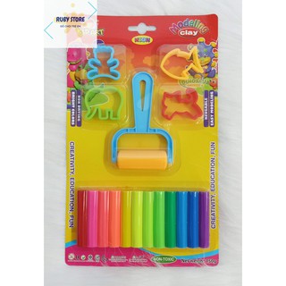 ĐẤT SÉT THÁI 12 MÀU VÀ 5 DỤNG CỤ NẶN