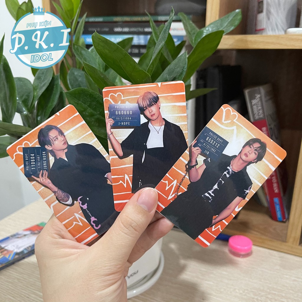 BTS INSTA - Bộ 9 ẢNH Card Bo Góc BTS Instagram Hót Nhất - Mẫu 8 Phong Cách Truy Nã Cực Ngầu