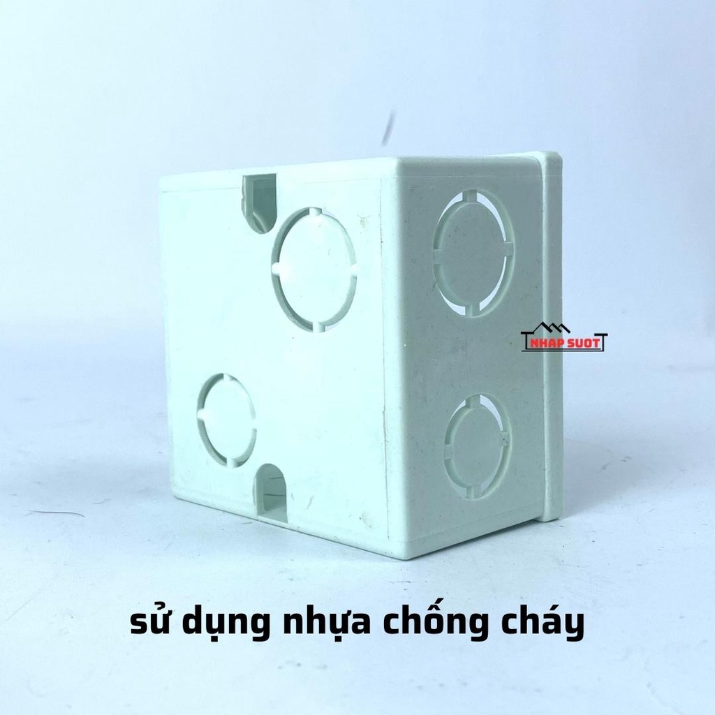 Đế âm đơn, đôi, vuông, nổi, aptomat cài MCB Sino nhựa chống cháy