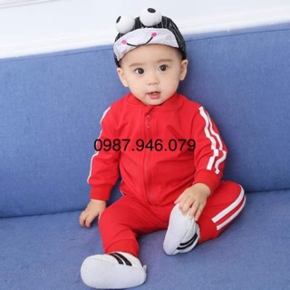 Bộ thể thao màu đỏ cho bé trai,gái