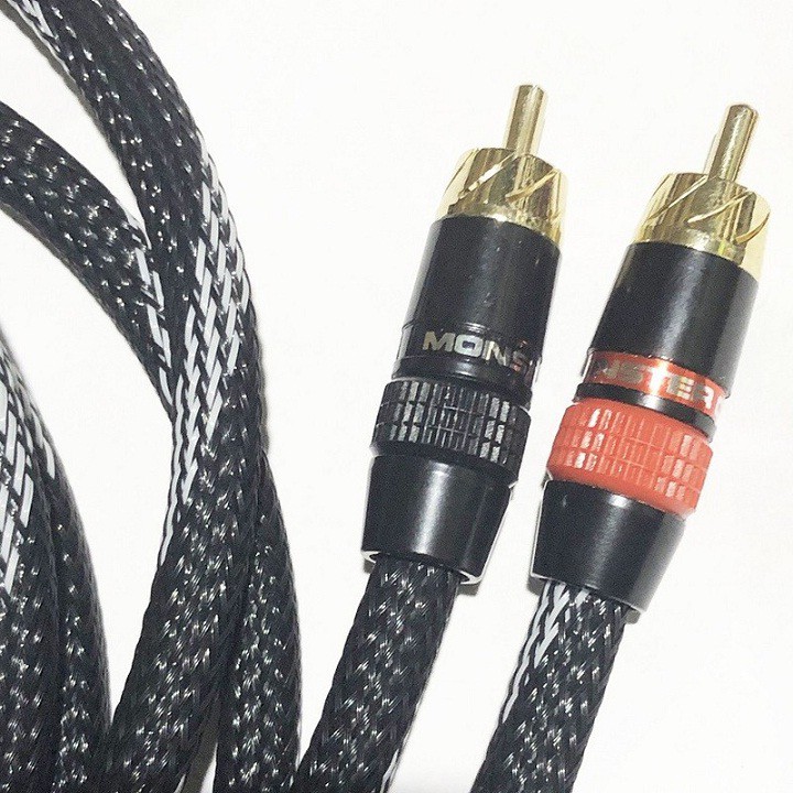 Dây Tín Hiệu Audio RCA Bọc Lưới Chống Nhiễu Monster Standard 100 1,5m - Hàng Chính Hãng