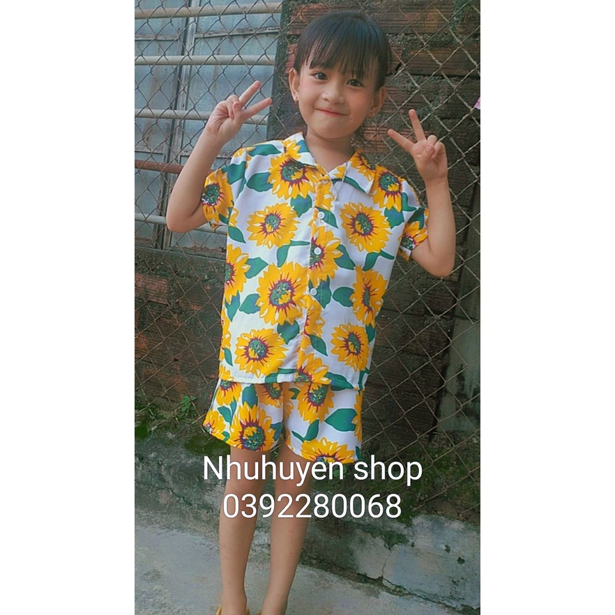 (chất kate thái 1 - kho HCM) Hoa hướng dương đi biển, team - bộ hoa quả, trái cây big size- chuyên sỉ lẻ - nhuhuyen shop