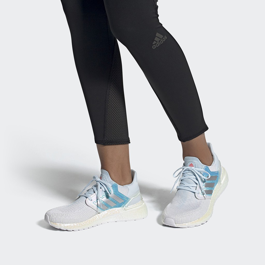 【Giày chạy thể thao】Giày Sneaker Thể Thao Nam Nữ Adidas Ultra boost 20 W Trắng Xanh FV8336 - Hàng