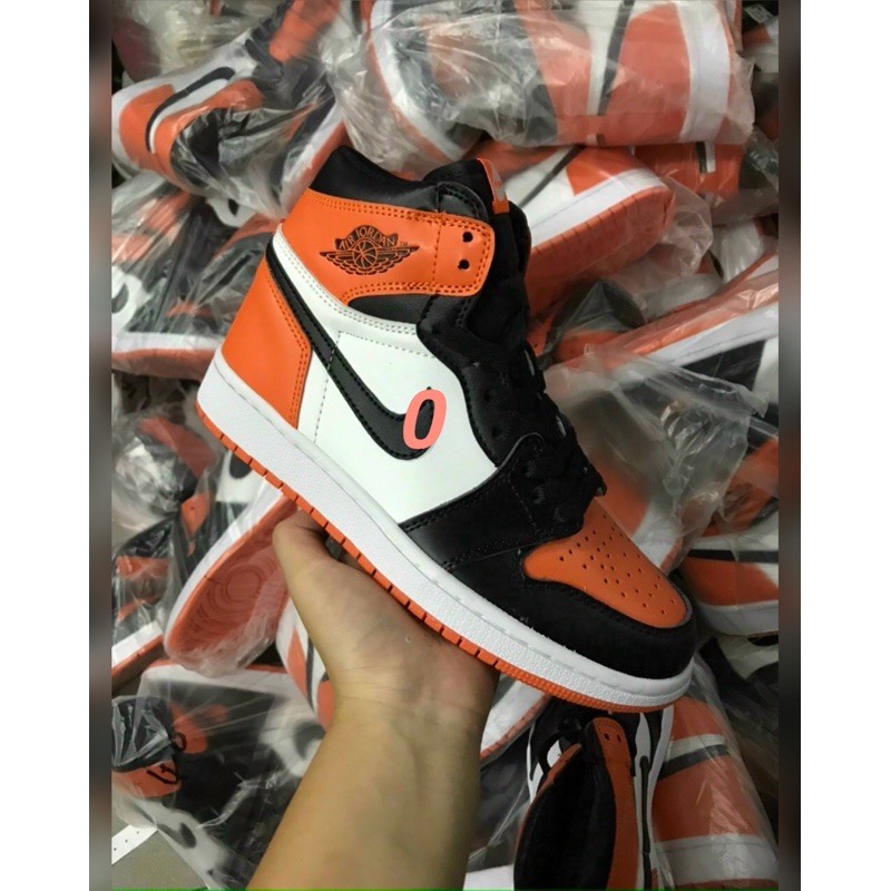 (ẢNH THẬT+VIDEO) giầy sneaker Air Jordan 1 Low Top  Fullbox + Tag HIGH OG PANDA ĐEN CAM