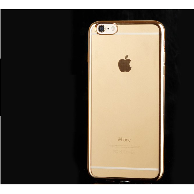 Ốp lưng mạ viền gold và rose gold cho điện thoại Iphone 6Plus/6S Plus(Trong suốt)