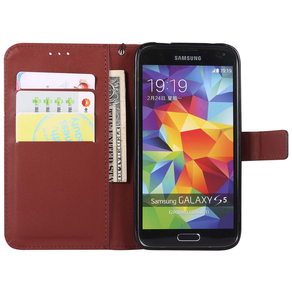 Bao da điện thoại nắp lật màu trơn thời trang có ngăn đựng thẻ cho Sony L1 L2