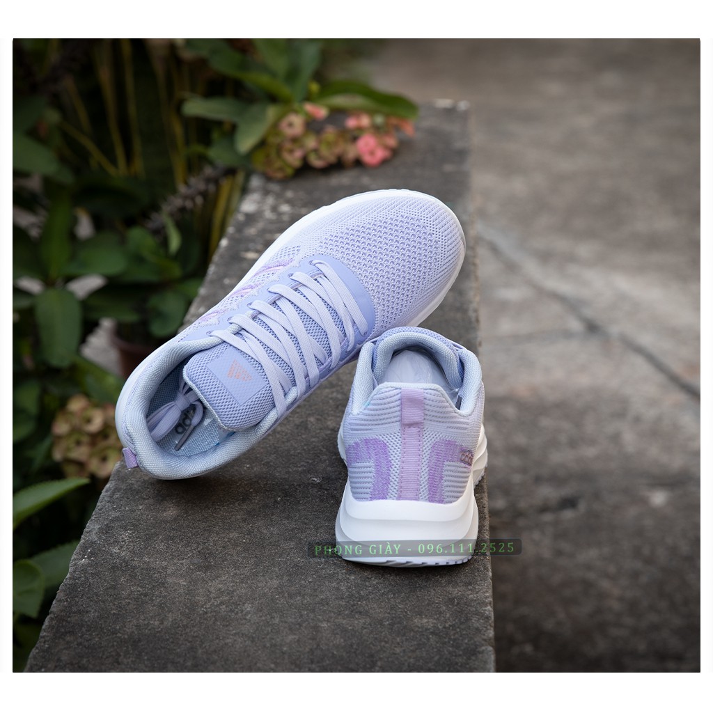 Giày sneaker nữ giày thể thao nữ A529 màu ghi tím - fullbox