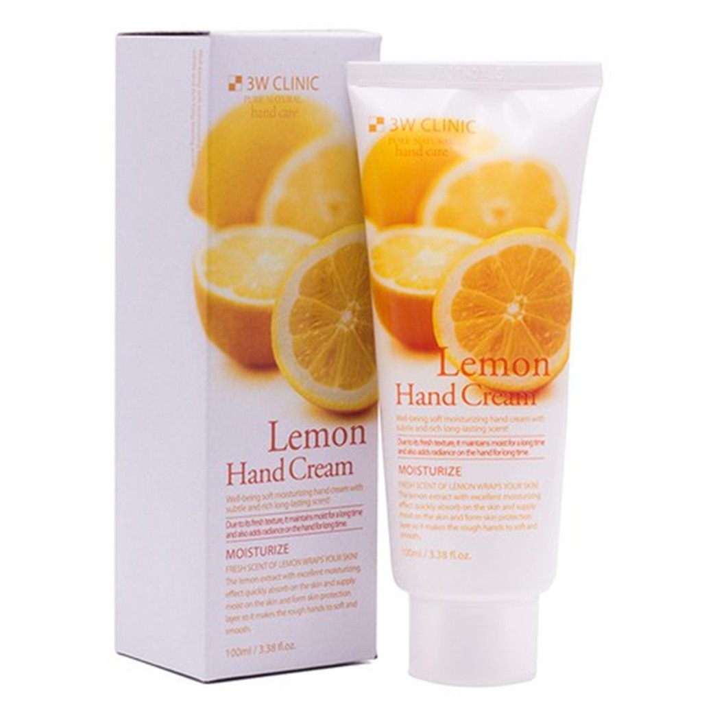 Kem Dưỡng Da Tay Chanh 3W Clinic Lemon Hand Cream 100ml