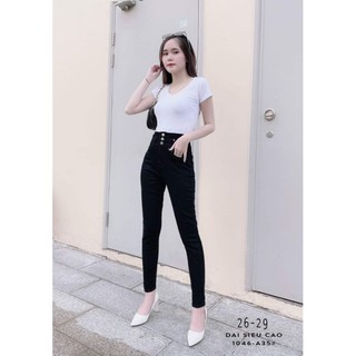 Quần jean nữ cạp cao 3 nút