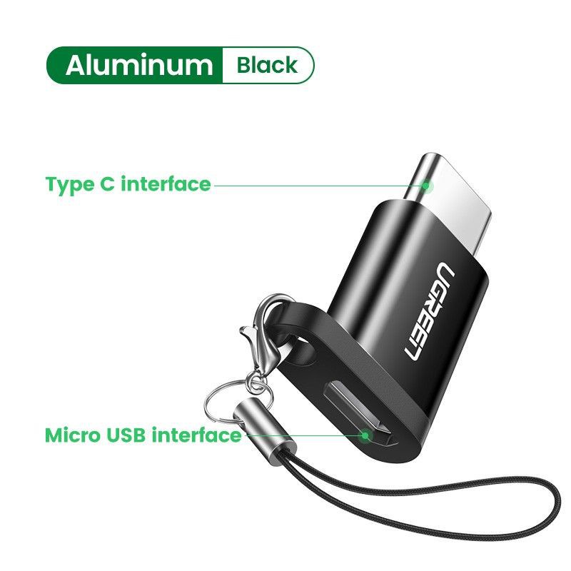 Đầu chuyển USB Type C sang Micro USB Ugreen 40945 US189 Hàng Chính Hãng Vỏ Nhôm