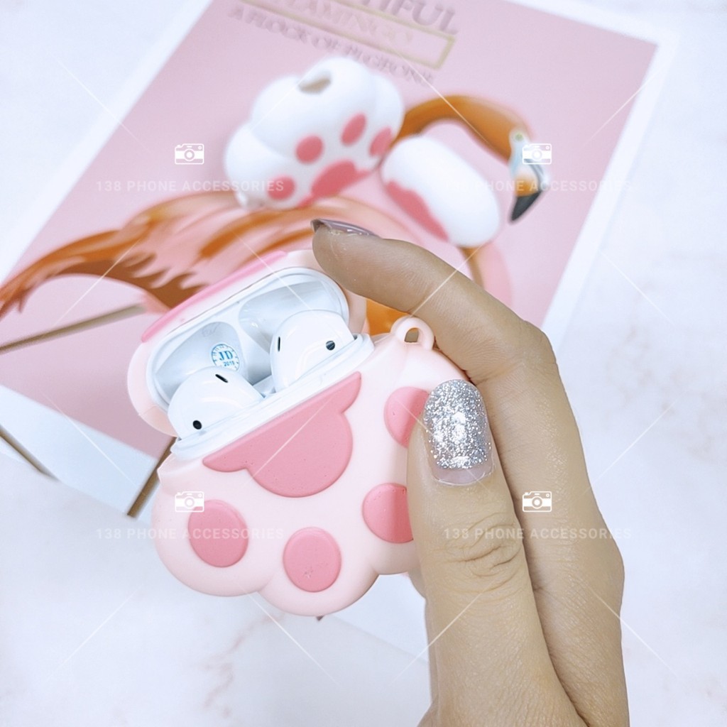 WE BARE BEAR Vỏ Bảo Vệ Hộp Sạc Tai Nghe Airpods 1 2 Inpods 12 Tws I9s I11 I12 Chống Sốc Hình Chân Gấu Dễ Thương Ốp