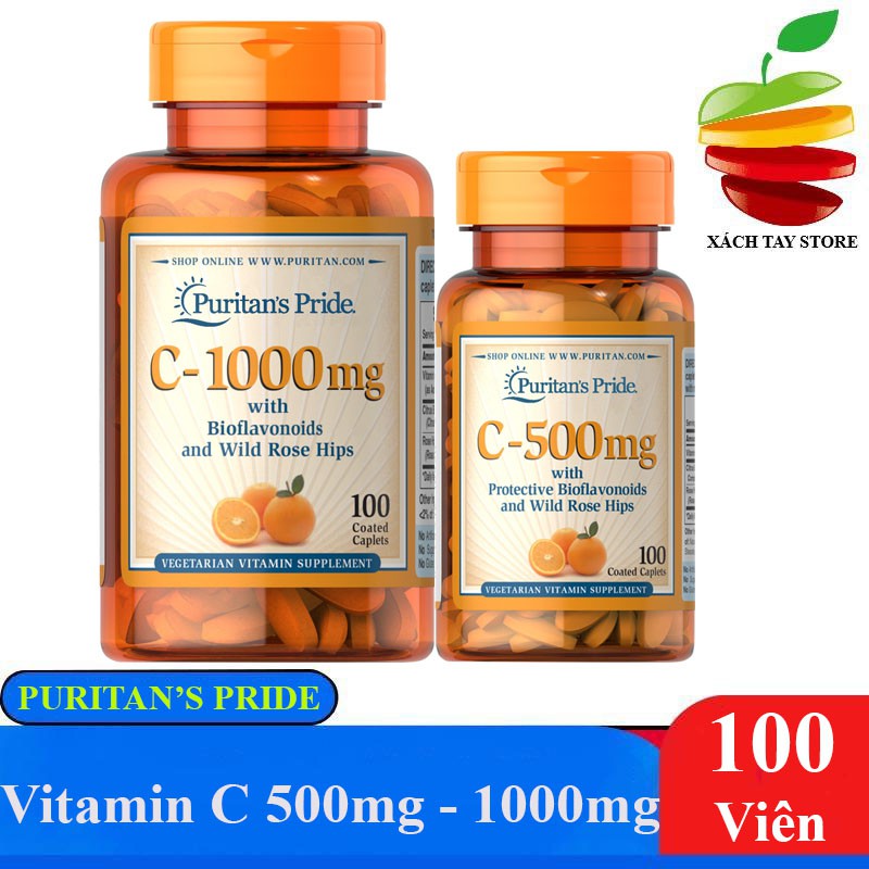 Viên Bổ Sung Vitamin C 500mg - 1000mg Puritan's Pride 100 viên