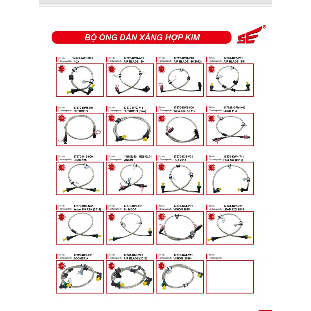 Ống Dẫn Xăng Xe Máy ❤️𝑭𝑹𝑬𝑬𝑺𝑯𝑰𝑷❤️ Dây Dẫn Xăng Lead, SCR Có Bọc Thép Không Gỉ Chống Chuột Cắn Dây