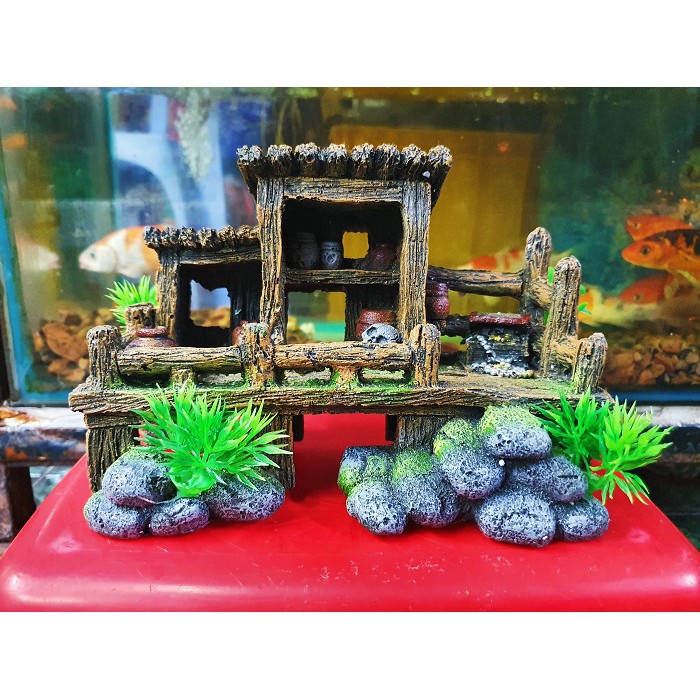 CẢNH TRANG TRÍ HỒ CÁ NON BỘ 20X10X14CM