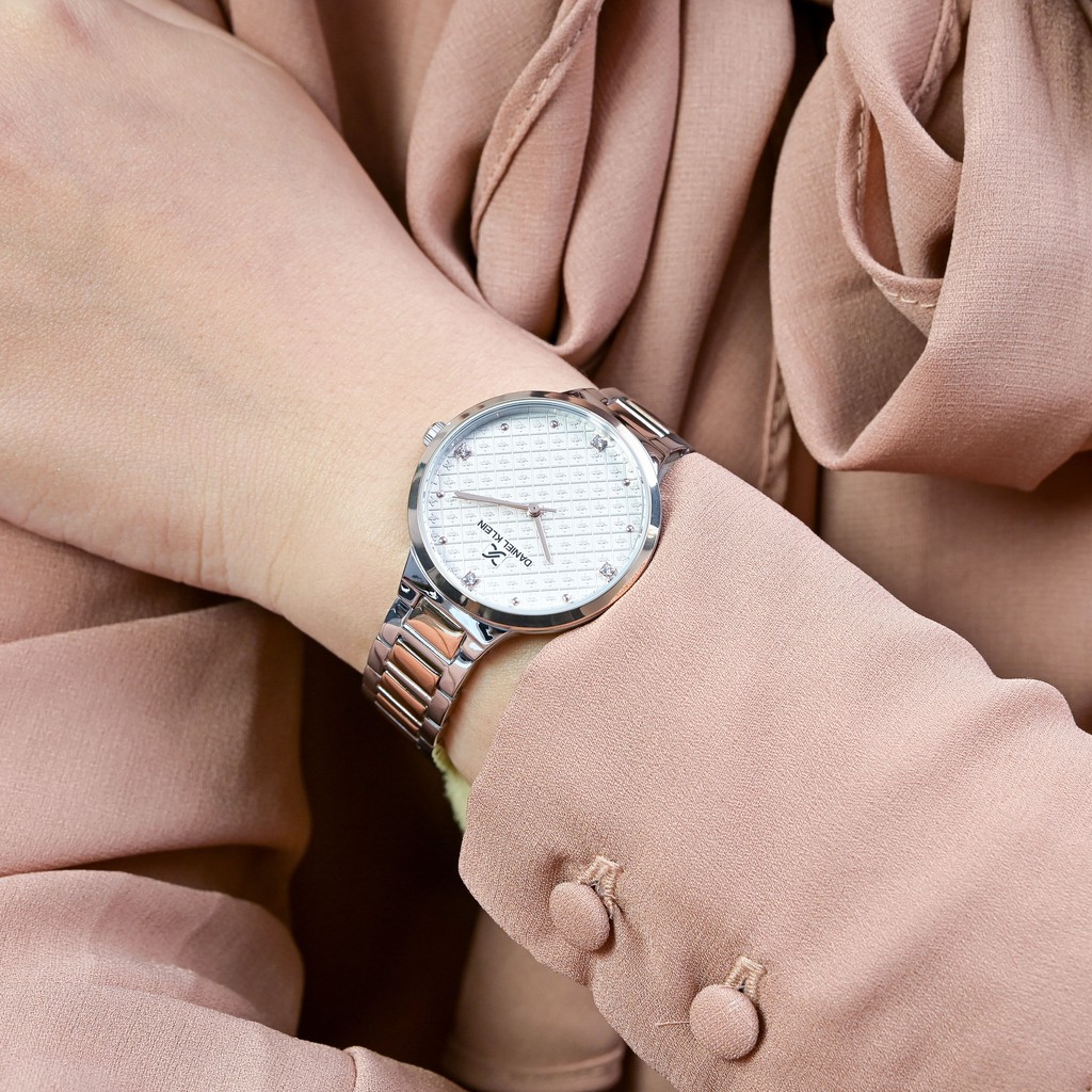Đồng hồ nữ Daniel Klein Premium Ladies Silver Gold DK5293 - Lamy watch