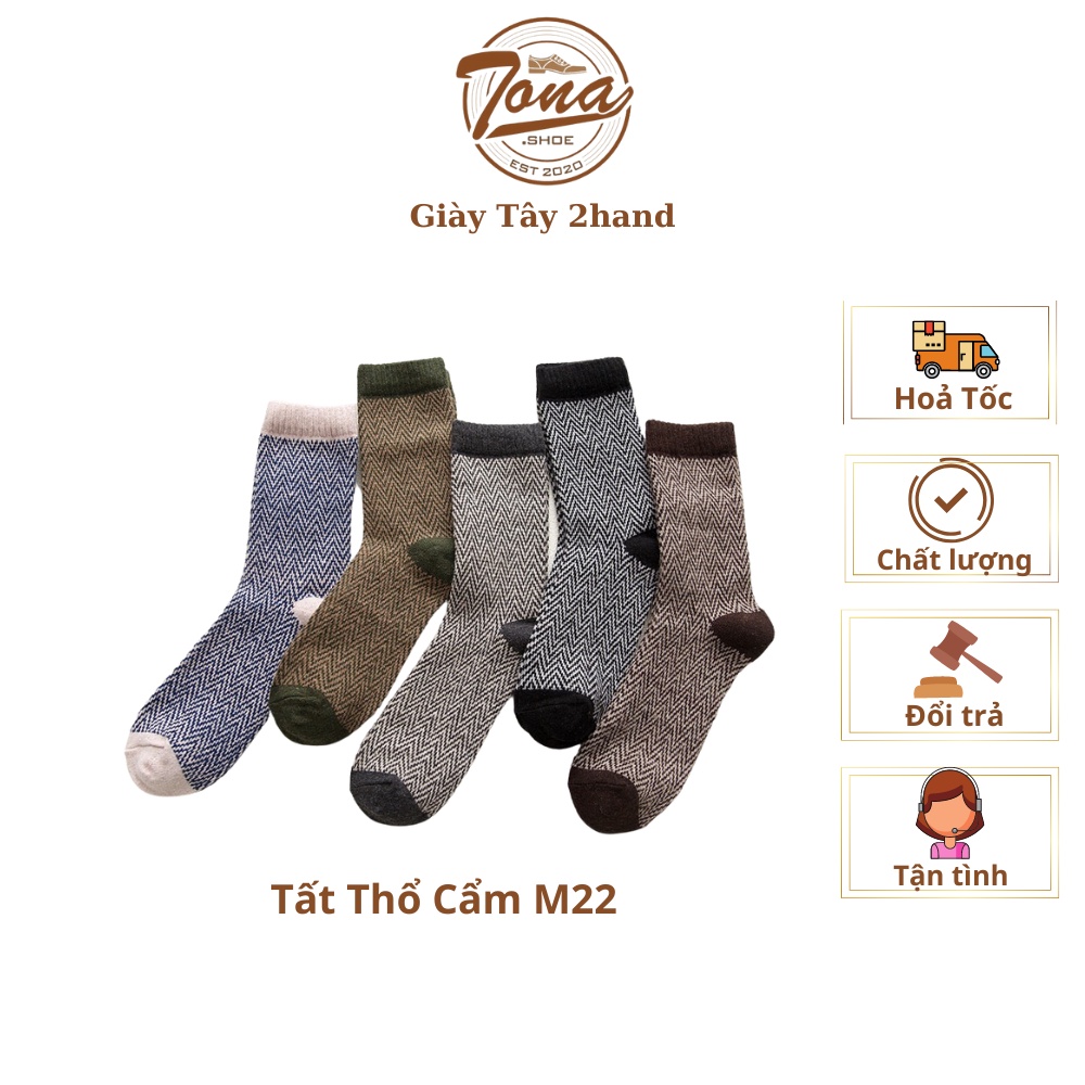 [TonaShoe] Tất Thổ Cẩm Basic 5 Màu Vintage M22