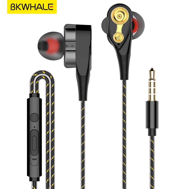 Tai Nghe Nhét Tai BKWHALE BK-04 Siêu Bass Có Dây Chống Ồn Phong Cách Thể Thao
