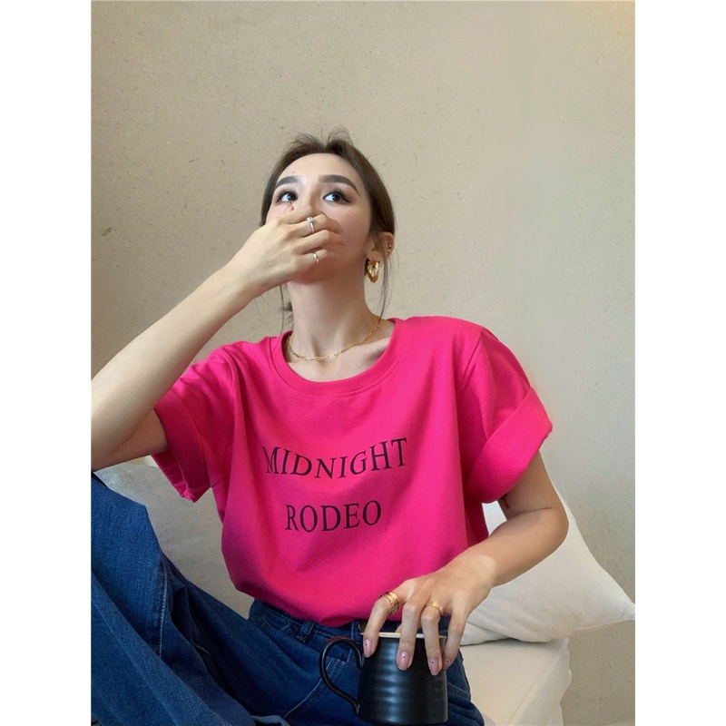 Áo Thun Nữ Ngắn Tay In Chữ Thời Trang | BigBuy360 - bigbuy360.vn