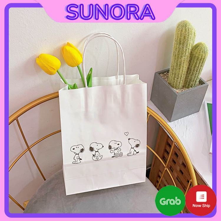 Túi đựng quà túi giấy hình Snoopy xinh xắn đựng văn phòng phẩm