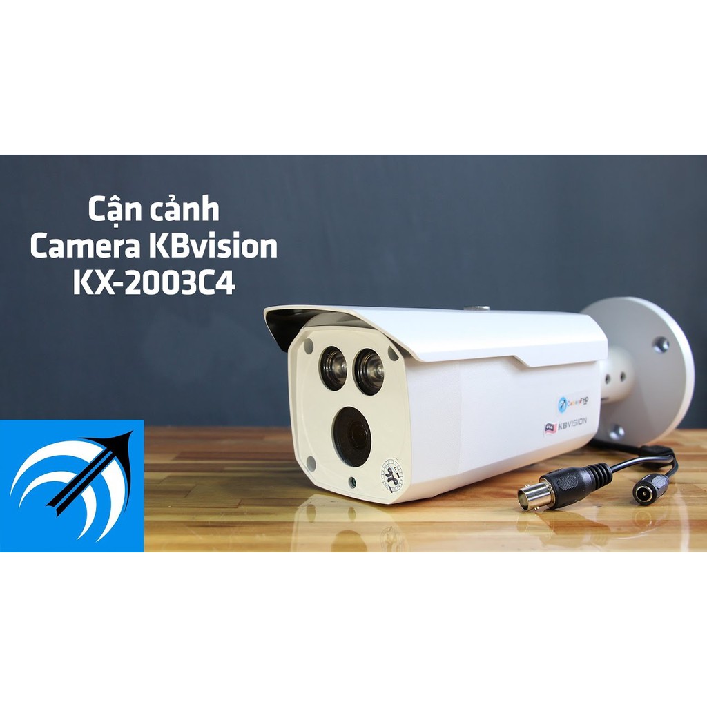Camera KBVision 2.0M KX-2003C4 hồng ngoại 80M 4 IN 1 thân Kim loại siêu bền - Hàng chính hãng bảo hành 2 năm