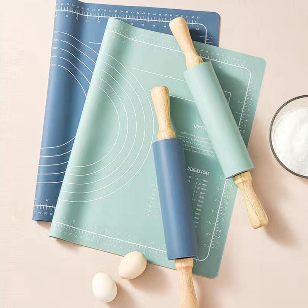 Set thảm cán bột Silicon làm bánh màu pastel - Jumping Beans