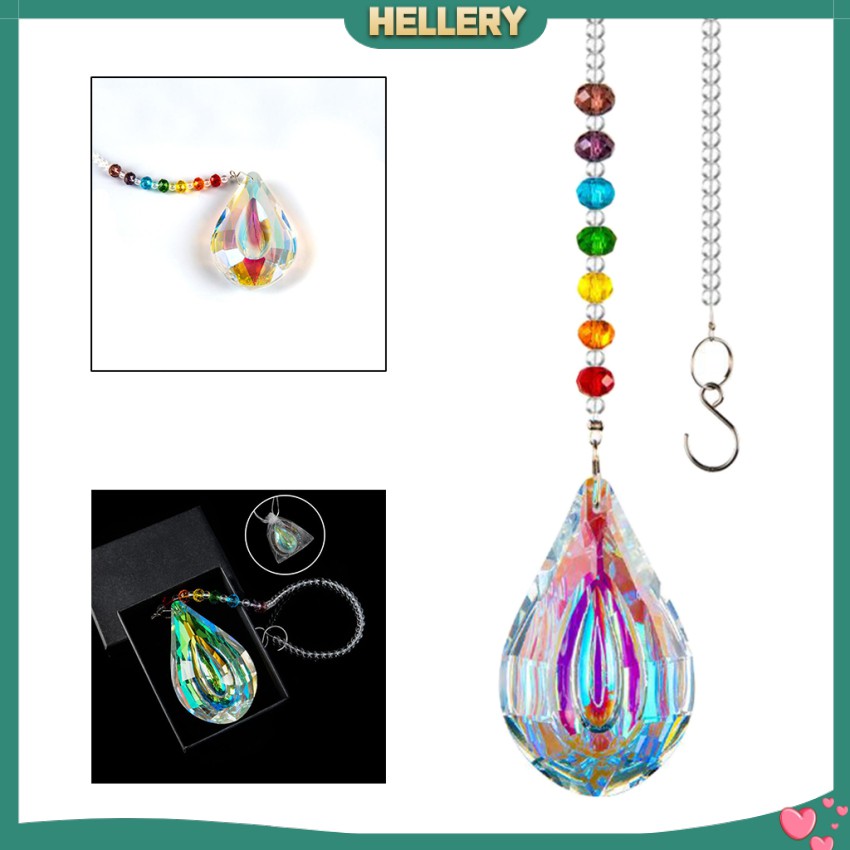 Lăng kính pha lê chakra bắt nắng tạo cầu vồng treo trang trí nội thất