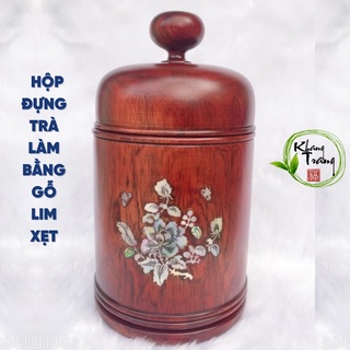Hộp đựng chè  ⚡ SALE SỐC ⚡   Hộp đựng trà được làm bằng gỗ LIM XẸT nguyên khối xung quoanh hộp trà