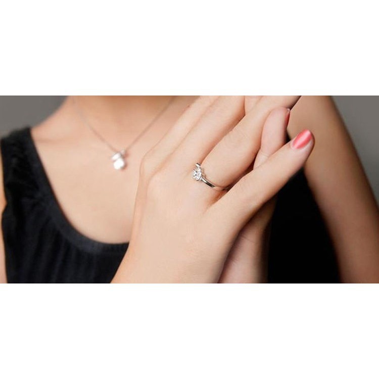 Nhẫn hở mặt ngôi sao đính đá dễ thương xinh xắn