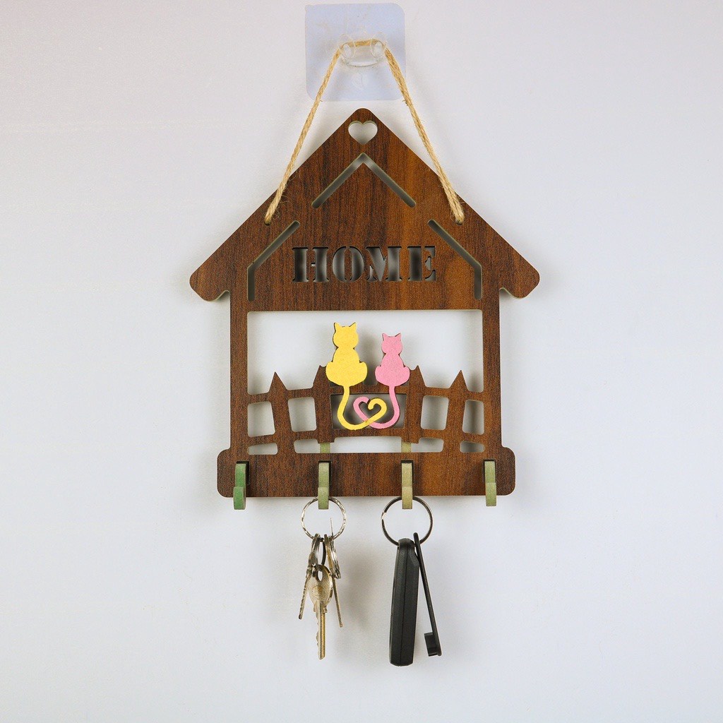 Bảng gỗ mèo đu dây, cõng nhau, totoro,...  - Bảng gỗ treo tường, trang trí nhà cửa