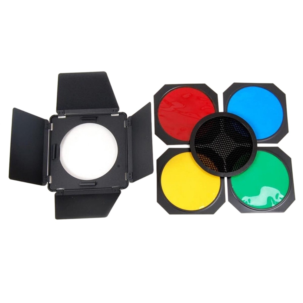 Thanh Lọc Phản Quang + Lưới Tổ Ong 4 Màu Godox BD-04 Barn