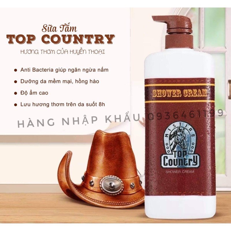 (Chính Hãng)Sữa Tắm Hưỡng nước hoa Ngựa Top Country Thái Lan 500ml