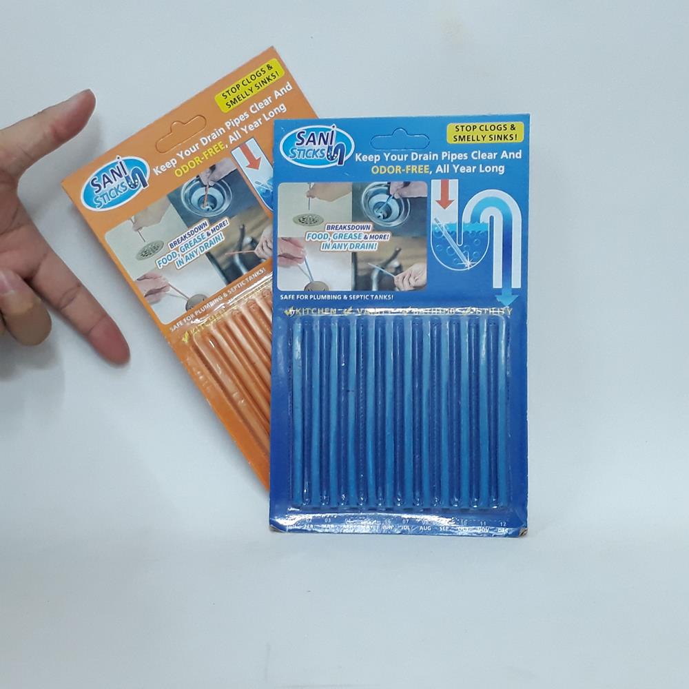 Vỉ 12 que thông tắc Bồn cầu Bồn rửa bát Cống Ống nước Kami