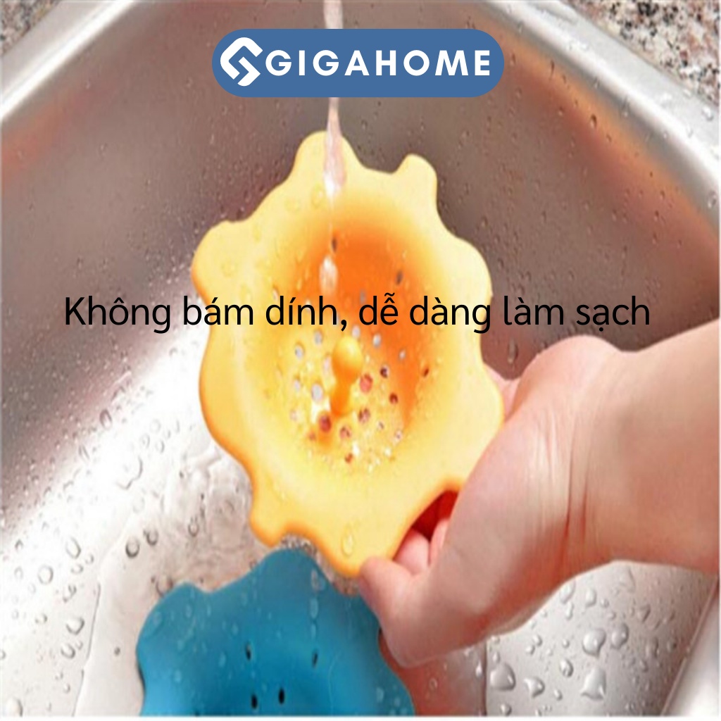 Miếng Lọc Rác Bồn Rửa Chén Hình Hoa Silicone GIGAHOME 14x13cm 4746