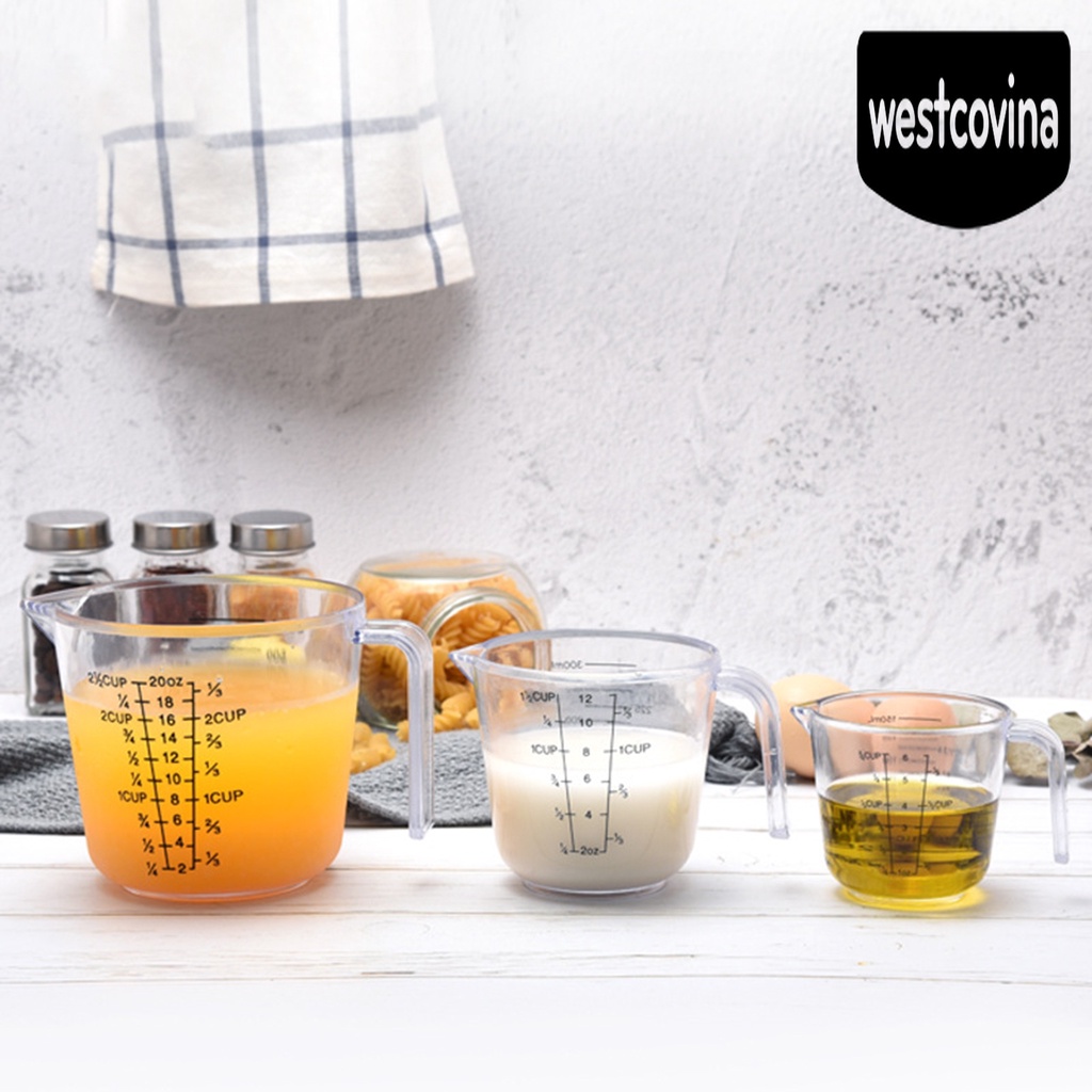 [Hot]☀ Cốc Đo Lường Trong Suốt Có Tay Cầm Tiện Dụng Cho Nhà Bếp