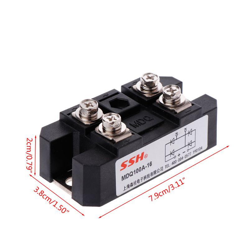 Diode cầu chỉnh lưu 1 pha MDQ100A 1600V