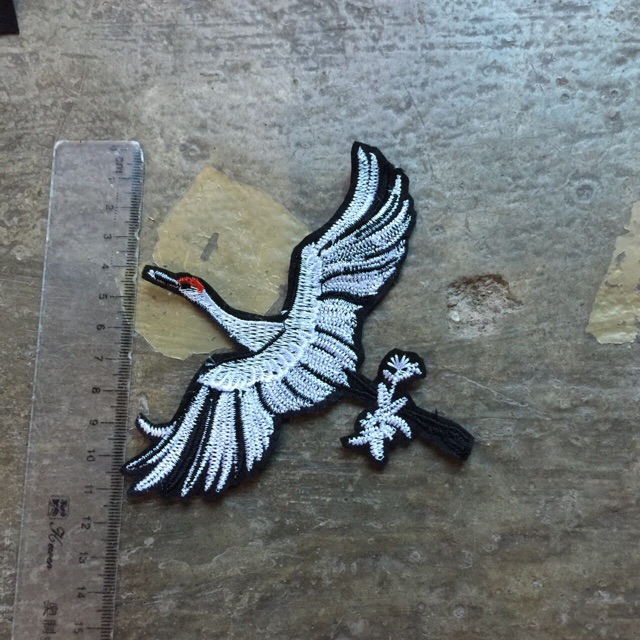 sticker thêu cò