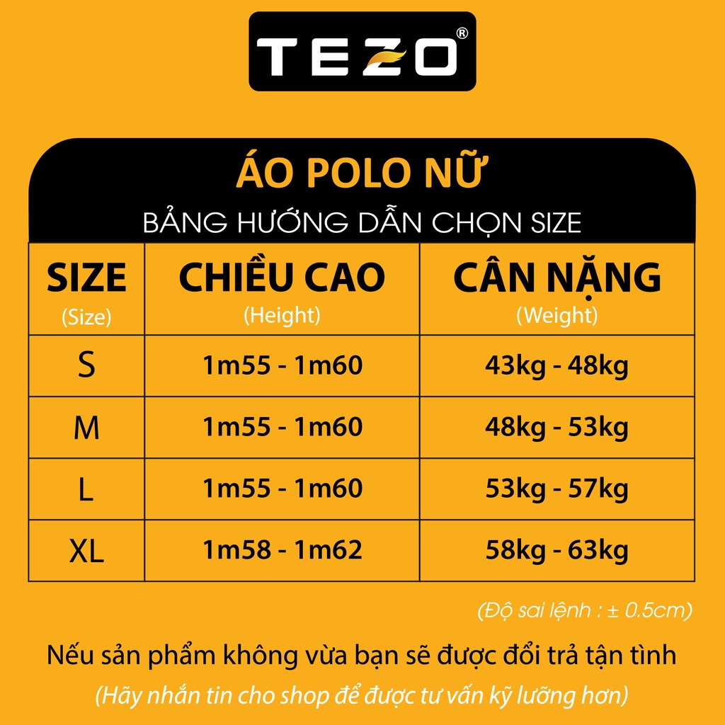 [Mã BMBAU50 giảm 50K đơn 150K] Áo polo nữ TEZO, áo công sở nữ cotton cao cấp 2103APCH05XPA