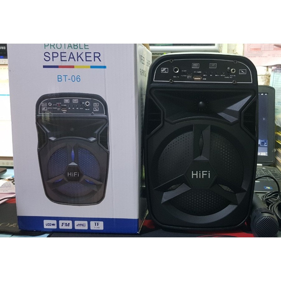 Loa Karaoke Bluetooth Mini  - Âm Thanh HiFi Cực Hay - Tặng Kèm Micro Karaoke