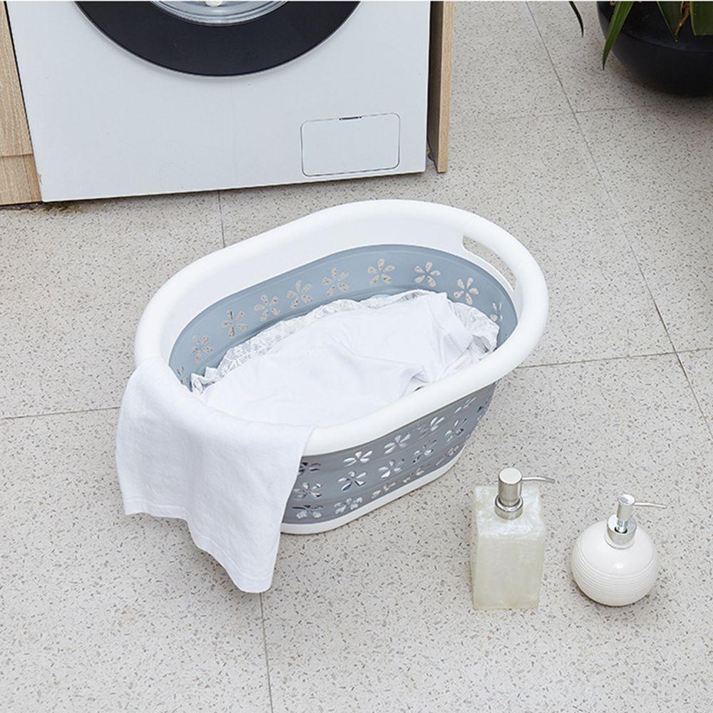 JANE Collapsible Laundry Basket TPR+PP Space Saving Foldable Storage Basket