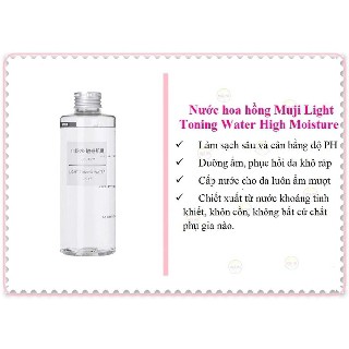 Nước hoa hồng Toner MUJI cân bằng da 200ml Nhật