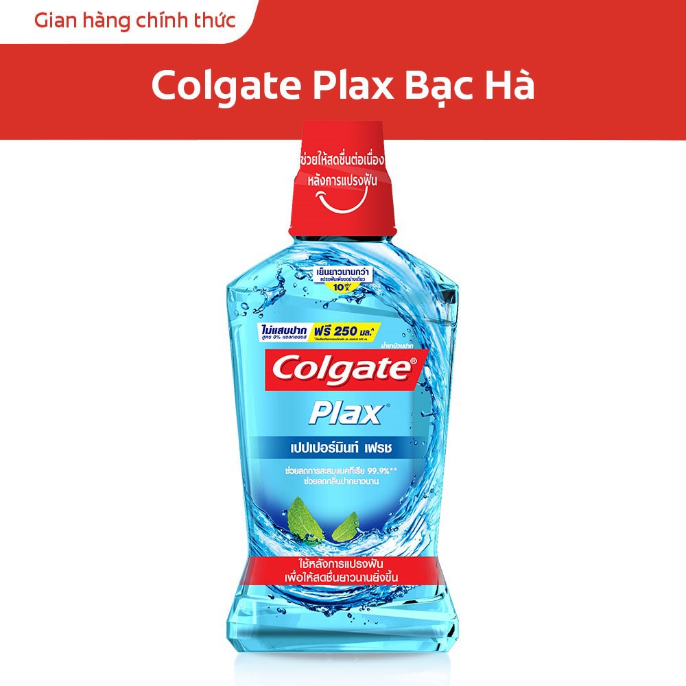 Nước súc miệng Colgate kháng 99% vi khuẩn Plax 500ml/chai