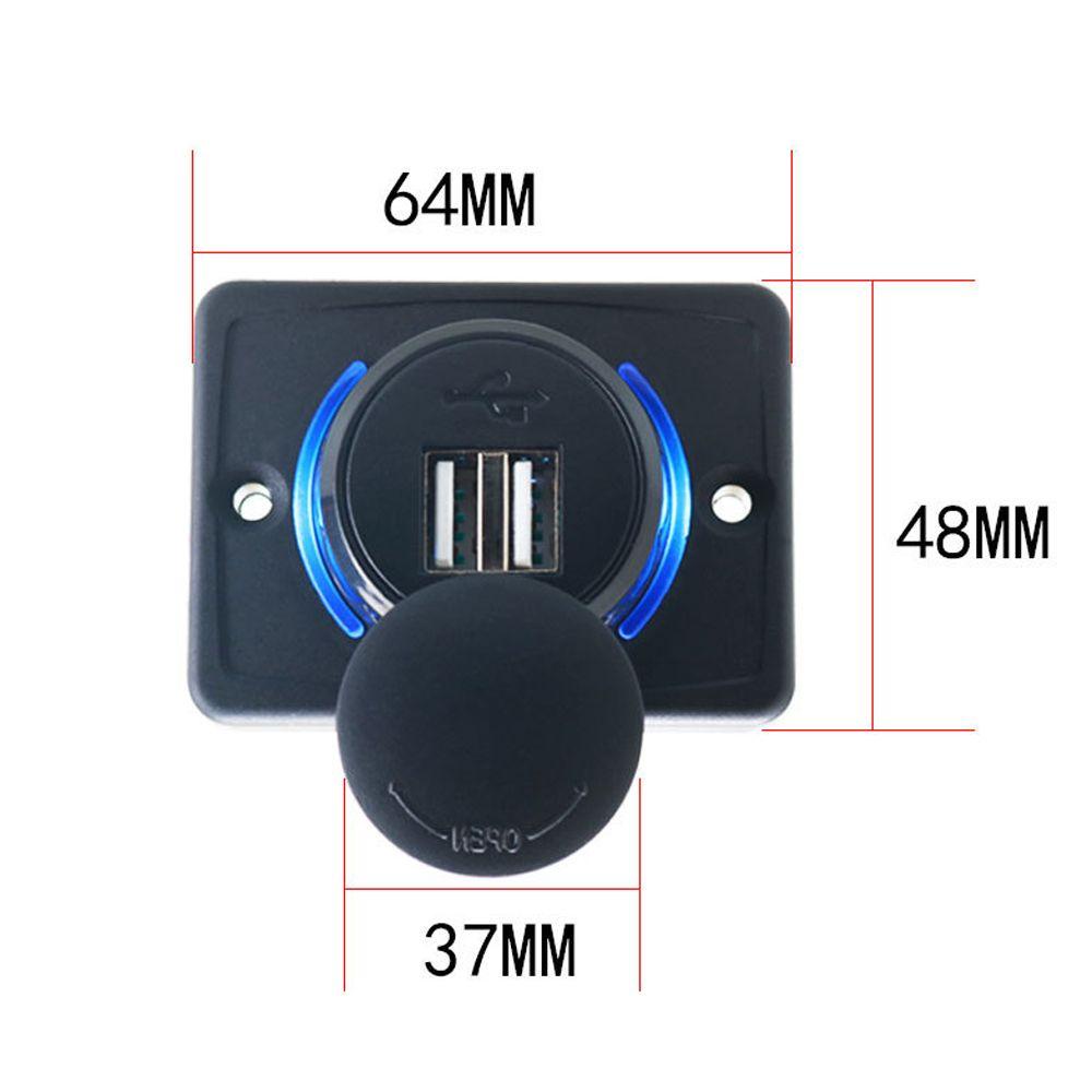 WTTLE Ổ CắM SạC USB KéP ChốNg NướC Cho Xe Hơi