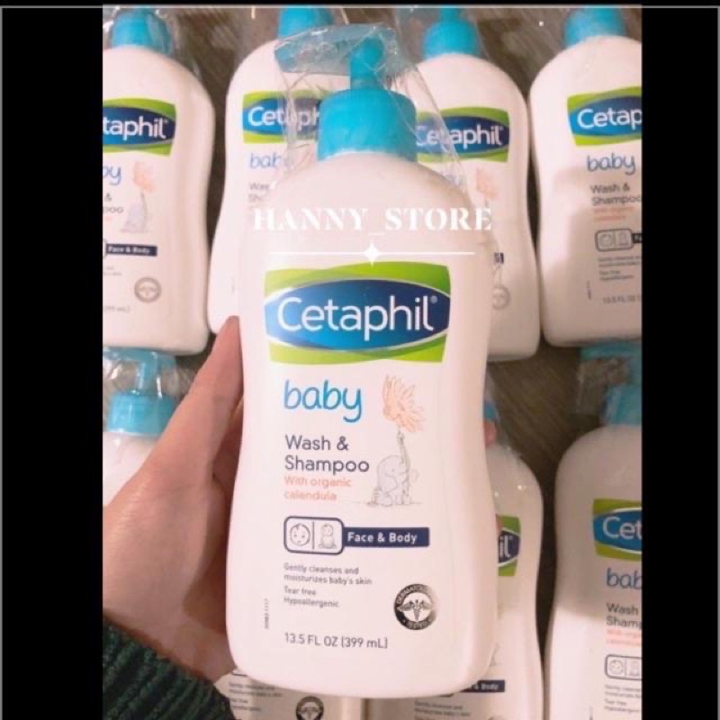 Sữa tắm gội toàn thân cho bé Cetaphil 230ml/ 399ml (hàng nội địa Mỹ)