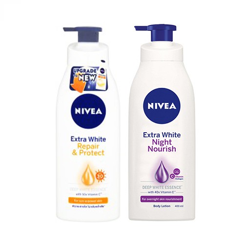 Combo Bộ sữa dưỡng thể Nivea ngày và đêm 400ml