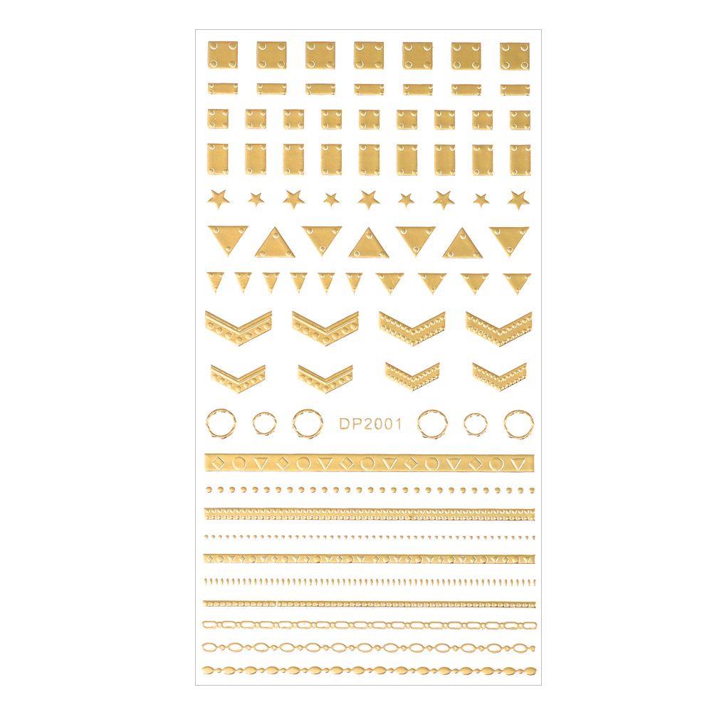 Miếng Dán Trang Trí Móng Tay Hình Ngôi Sao 3D Lấp Lánh|Miếng Dán Trang Trí Móng Tay Nghệ Thuật Họa Tiết Gợn Sóng/ Đường Kẻ