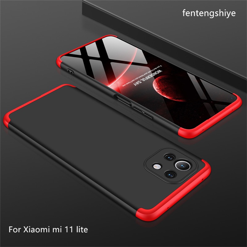 Ốp Điện Thoại Cứng Bảo Vệ Toàn Diện 360 Độ 3 Trong 1 Dành Cho Xiaomi mi 11 lite mi 11lite
