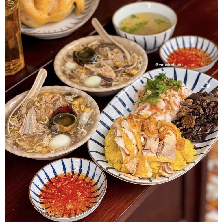 Bộ bát đĩa xanh lam bốn hoạ tiết, bát đĩa phong cách Nhật, bát đĩa decor