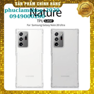 Ốp lưng Nillkin Nature silicone dẻo trong cho Samsung Galaxy Note 20 Ultra 5G, Note 20 Ultra, Note 20
